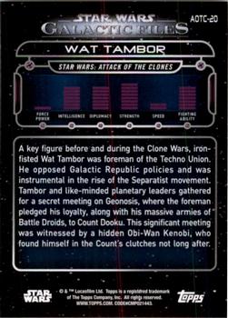 2017 Topps Star Wars: Galactic Files Reborn - Orange #AOTC-20 Wat Tambor Back