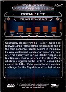 2017 Topps Star Wars: Galactic Files Reborn - Orange #ACW-7 Boba Fett Back