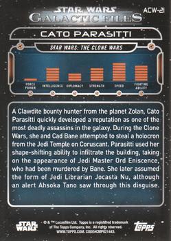 2017 Topps Star Wars: Galactic Files Reborn - Orange #ACW-21 Cato Parasitti Back