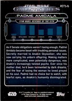 2017 Topps Star Wars: Galactic Files Reborn - Orange #ROTS-6 Padmé Amidala Back