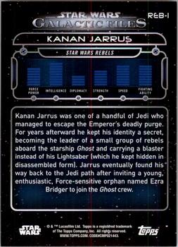 2017 Topps Star Wars: Galactic Files Reborn - Orange #REB-1 Kanan Jarrus Back