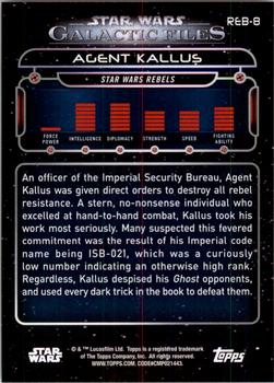 2017 Topps Star Wars: Galactic Files Reborn - Orange #REB-8 Agent Kallus Back