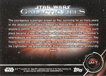 2017 Topps Star Wars: Galactic Files Reborn - Galactic Moments #GM-7 Skywalker lightsaber returned Back