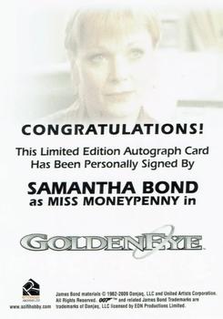 2009 Rittenhouse James Bond Archives - Autographs #NNO Samantha Bond Back