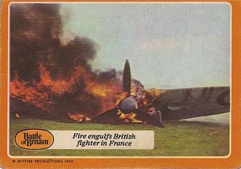 1969 A&BC Battle of Britain #3 Fire englulfs British fighter in France Front