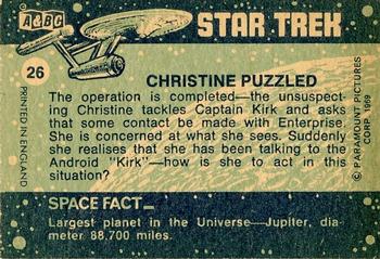 1969 A&BC Star Trek #26 Christine Puzzled Back
