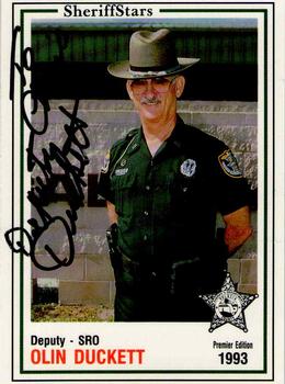 1993 Volusia County Sheriff's Office SheriffStars #NNO Olin Duckett Front