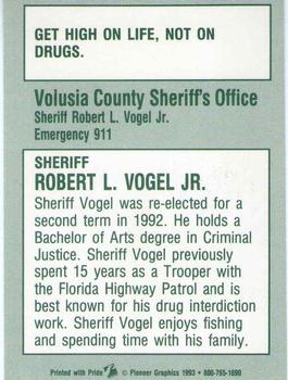 1993 Volusia County Sheriff's Office SheriffStars #NNO Robert L. Vogel Jr. Back