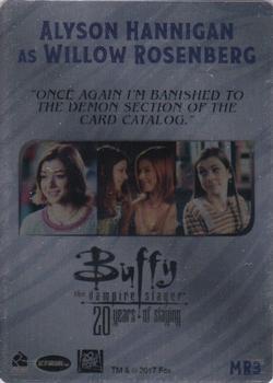 2017 Rittenhouse Buffy The Vampire Slayer 3 #MR3 Alyson Hannigan as Willow Rosenberg Back