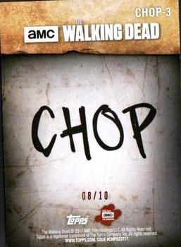 2017 Topps The Walking Dead Season 6 - Chop Sepia #CHOP-3 Daryl Dixon Back