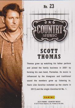 2014 Panini Country Music - Green #23 Scott Thomas Back