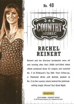 2014 Panini Country Music - Gold #40 Rachel Reinert Back
