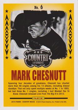 2014 Panini Country Music - Backstage Pass #6 Mark Chesnutt Back