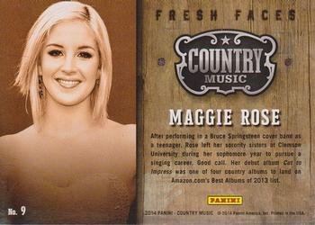 2014 Panini Country Music - Fresh Faces #9 Maggie Rose Back