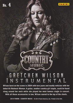2014 Panini Country Music - Instrumental #4 Gretchen Wilson Back