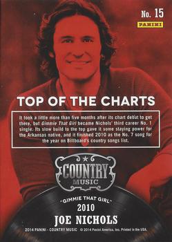 2014 Panini Country Music - Top of the Charts #15 Joe Nichols Back