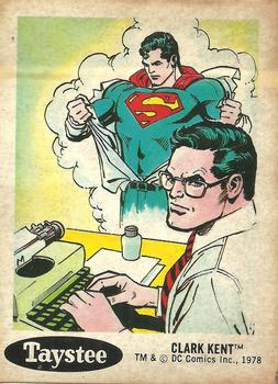 1978 Taystee Bread DC Superheroes Stickers #3 Clark Kent Front