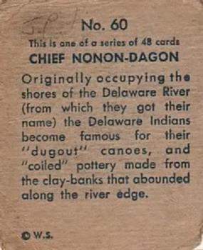 1930 Indian & Western Series (R185) #60 Nonon-Dagon Back