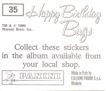 1990 Panini Happy Birthday Bugs #35 Cat mixer Back