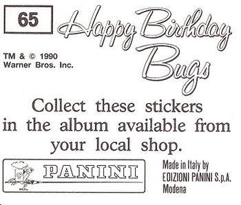 1990 Panini Happy Birthday Bugs #65 Foghorn Leghorn Back