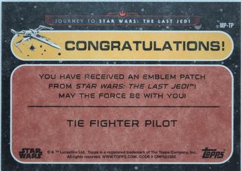 2017 Topps Star Wars Journey To The Last Jedi - Galactic Emblem Patch Relics #MP-TP TIE Fighter Pilot - Praetorian Guard Back