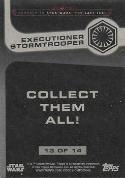 2017 Topps Star Wars Journey To The Last Jedi - Illustrated Characters #13 Executioner Stormtrooper Back