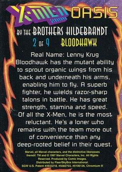 1997 Fleer/SkyBox X-Men 2099 Oasis - Chromium #2 Bloodhawk Back