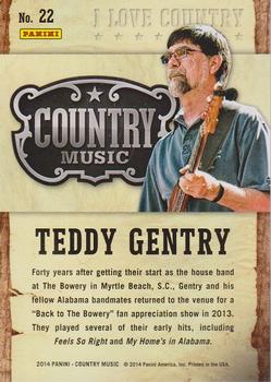2014 Panini Country Music - I Love Country Patches #22 Teddy Gentry Back
