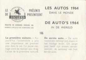 1964 Chocolat Jacques Les Autos Dans le Monde #146 La Première Voiture Back
