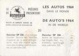 1964 Chocolat Jacques Les Autos Dans le Monde #213 Dailmer SP 250 Back