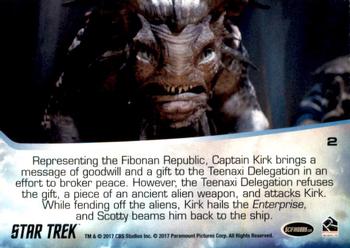 2017 Rittenhouse Star Trek Beyond #02 Captain Kirk Representing the Fibonan Republic Back