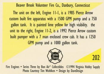 1994 Bon Air Fire Engines #202 Danbury, Connecticut - 1985 Pierce Arrow Back