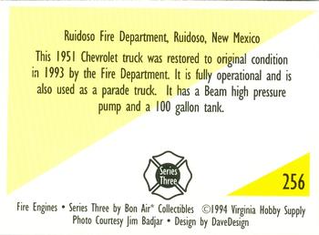 1994 Bon Air Fire Engines #256 Ruidoso, New Mexico - 1951 Chevrolet Truck Back