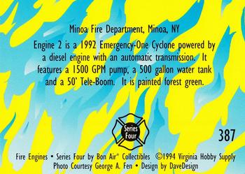 1994 Bon Air Fire Engines #387 Minoa, NY - 1992 Emergency-One Cyclone Back
