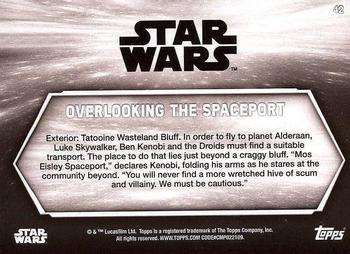 2018 Topps Star Wars: A New Hope Black & White #42 Overlooking the Spaceport Back