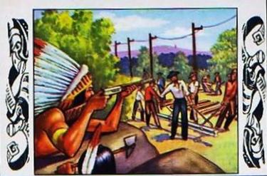 1953 Bowman Frontier Days (R701-5) #17 Hazards of Track Laying Front