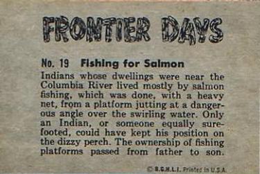 1953 Bowman Frontier Days (R701-5) #19 Fishing for Salmon Back