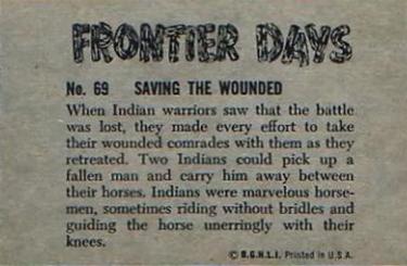 1953 Bowman Frontier Days (R701-5) #69 Saving the Wounded Back