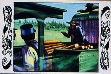 1953 Bowman Frontier Days (R701-5) #106 Train Robbery Front