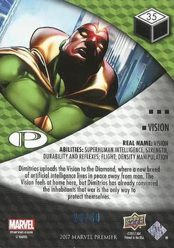 2017 Upper Deck Marvel Premier - Blue #35 Vision Back