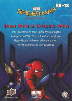2017 Upper Deck Marvel Spider-Man: Homecoming Walmart Edition #RB-12 Iron Man & Spider-Man - Tony Stark tracked down Back