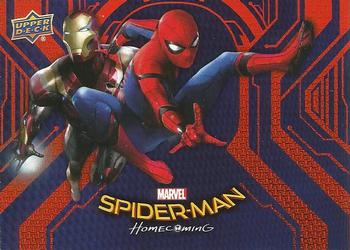 2017 Upper Deck Marvel Spider-Man: Homecoming Walmart Edition #RB-12 Iron Man & Spider-Man - Tony Stark tracked down Front