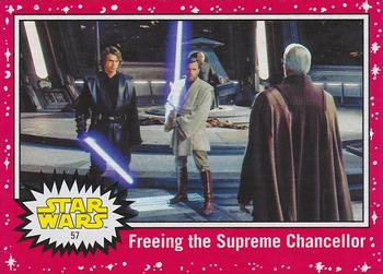 2017 Topps Star Wars Journey To The Last Jedi - Starfield Red #57 Freeing the Supreme Chancellor Front