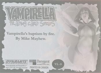 2011 Breygent Vampirella - 3-D Lenticular #VL-8 Vampirella's Baptism by Fire Back