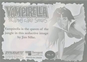 2011 Breygent Vampirella - 3-D Lenticular #VL-9 Vampirella is the Queen of the Jungle Back