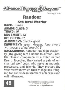 1991 TSR Advanced Dungeons & Dragons #48 Randoer Back