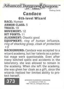 1991 TSR Advanced Dungeons & Dragons #373 Candace Back