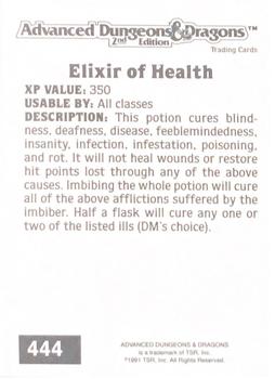 1991 TSR Advanced Dungeons & Dragons #444 Elixir of Health Back