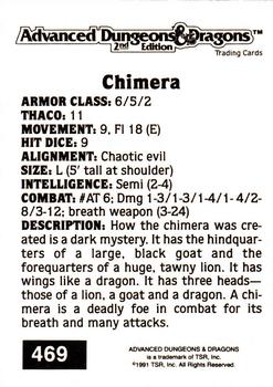 1991 TSR Advanced Dungeons & Dragons #469 Chimera Back