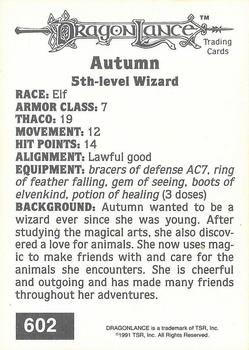 1991 TSR Advanced Dungeons & Dragons #602 Autumn Back